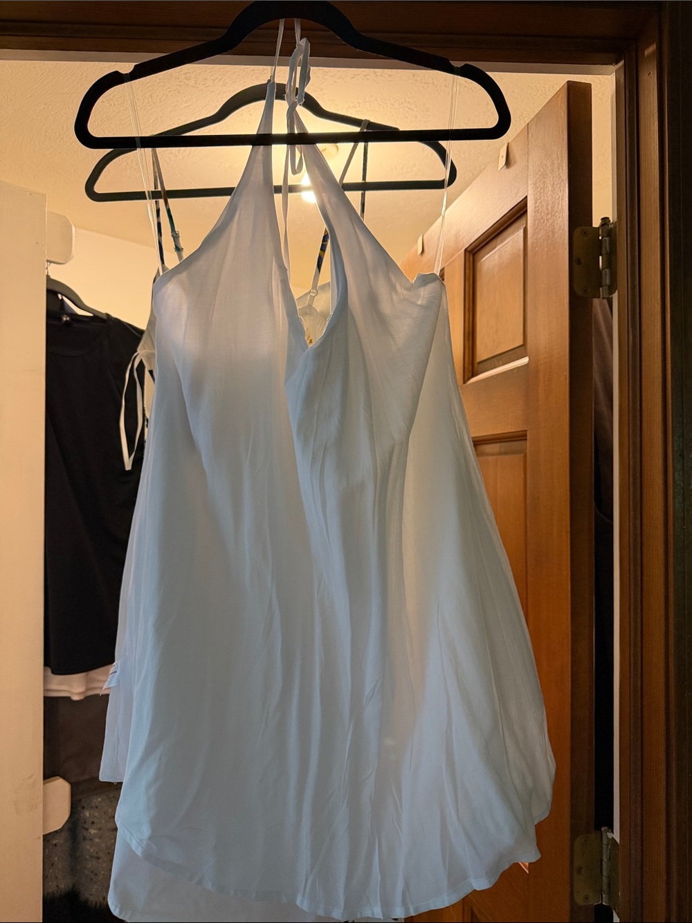 wild fable Light Blue Halter Mini Dress